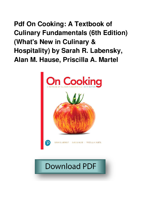 On Cooking 6th Edition Free Pdf Download rhinorenew